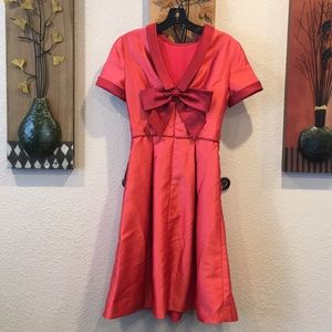 Gal Meets Glam Annabelle Bow Back Satin Dress